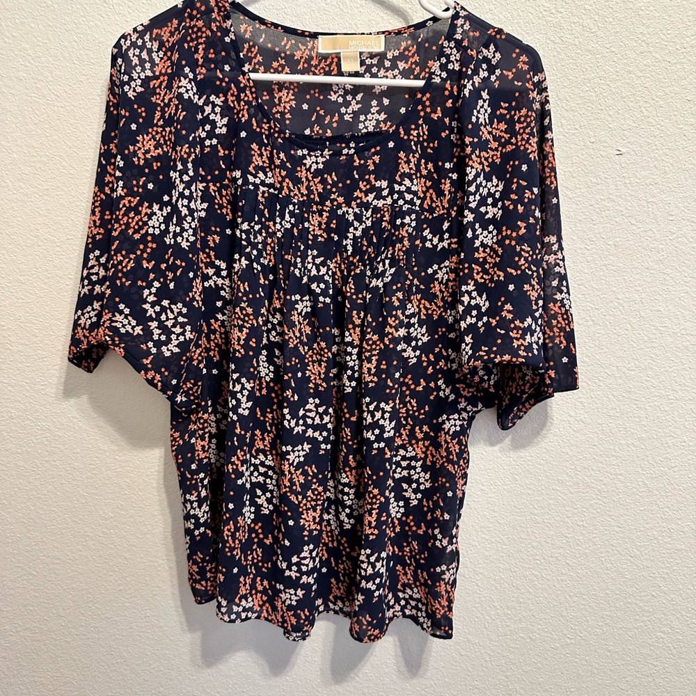 Michael Kors Pink and Blue Blouse Women’s size XS pre owned